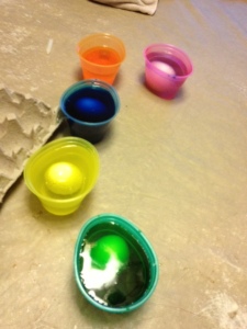 Dying Easter eggs